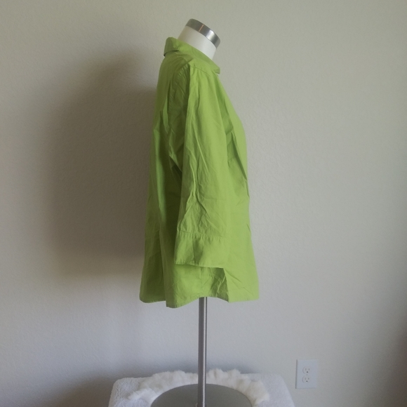 St.john's bay women's blouse size 1X green color 3 - Picture 3 of 6